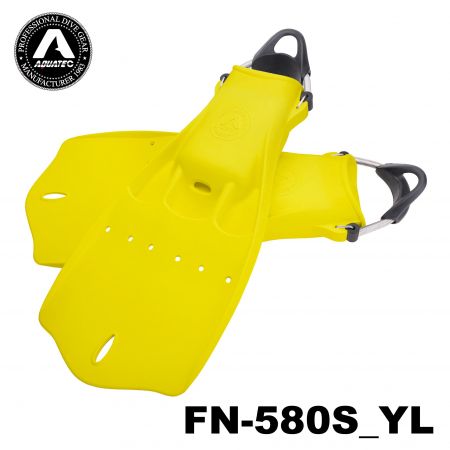Aquatec 워울프 제트핀 옐로우 FN-580S, SUS 304 스트랩 포함